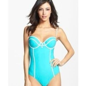 RED CARTER I Dream of Genie One Piece Underwire Swimsuit L